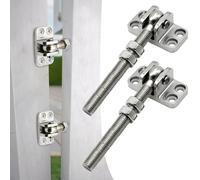 Lot de 2 charnières de portail réglables M16 en acier inoxydable - Charge maximale : 200 kg - Pour porte de jardin, de cour, de clôture - M16 - 160 mm