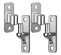 Lot de 2 charnières de portail robustes en acier inoxydable, capacité de poids de 600, construction en métal robuste, style symétrique pour clôtures en bois et portails de ferme, installation simple