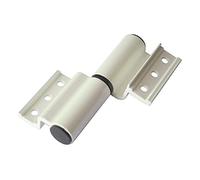 Lot de 2 charnières de porte, adaptées pour porte de pont cassée, porte en alliage d'aluminium, porte plate, porte en acier inoxydable, porte en verre, blanc gauche