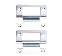 Lot de 2 charnières de porte de camping-car silencieuses, pliables et robustes, en fer pour portes de camping-car, 15 à 19 mm d'épaisseur, bronze rouge argenté (argenté)