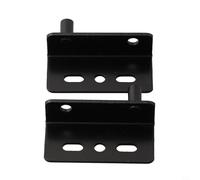 Lot de 2 charnières de porte en fer dissimulées avec portes - Construction en plastique et bois 30 g par charnière d'armoires et bague en laiton pour pivot