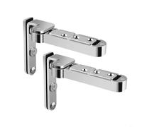 Lot de 2 charnières de porte invisibles réglables et pivotantes - Charnières de porte lourdes - Argentées