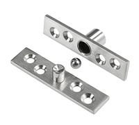 Lot de 2 charnières de porte pivotantes à 360° en acier inoxydable - Pour porte cachée - axe central - charnières pivotantes - 100 mm x 23,7 mm (L100（2PCs）)