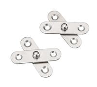 Lot de 2 charnières de porte pivotantes en acier inoxydable, rotation à 360 degrés, montage supérieur et inférieur pour portes en bois et aluminium, ton argenté