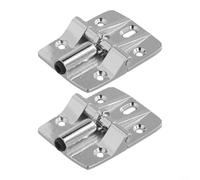 Lot de 2 charnières de porte pliantes dissimulées en alliage de zinc, angle d'ouverture de 180°, fonctionnement silencieux, pour portes d'armoire, moustiquaires, portes coupe-feu, argent