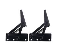 Lot de 2 charnières de rangement pour meubles - Support de levage pliable à 80 degrés avec charnière à ressort - Accessoire de meubles - Charnière triangulaire à ressort pour appui-tête