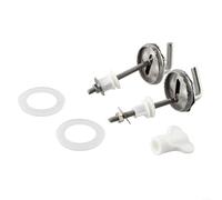Lot de 2 charnières de rechange en acier inoxydable avec rondelle en nylon réglable et composants en plastique pour toilettes communes