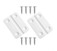 Lot de 2 charnières de refroidissement igloo de rechange en plastique avec 8 vis en acier inoxydable, kit de réparation de glacière (blanc)