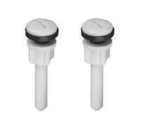Lot de 2 charnières de siège de toilette en plastique avec boulons d'accouplement rapprochés, écrous, rondelles pour réparer et entretenir les sièges de WC compatibles avec différents modèles