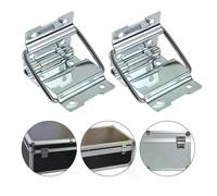 Lot de 2 charnières de support en fer chromé pour boîte à air, boîte à outils, bagages, boîte en bois,
