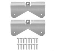 Lot de 2 charnières d'extension de bec de descente pour gouttière, support rabattable en acier inoxydable 304, pour une installation facile à faire soi-même pour les travaux de cour, lot de 2 pièces/4