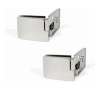 Lot de 2 charnières EMUCA pour portes en verre intérieures central finition chromée - 1015911 Chromé G