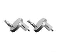 Lot de 2 charnières en acier inoxydable pour abattant de WC standard avec mécanisme de montage supérieur (B 55 mm)