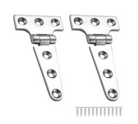 Lot de 2 charnières en T robustes en acier inoxydable 316 pour bateau, 10,2 x 5,5 cm, charnières robustes pour porte d'armoire avec vis