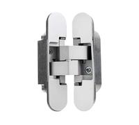 Lot de 2 charnières invisibles, adaptées aux portes en bois d'une épaisseur 35 à 45 mm, réglables 180° pour Portes Etérieures(WHITE)