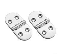Lot de 2 charnières ovales en acier inoxydable 316, applications marines, charnières à fonctionnement fluide pour portes d'armoire, camping-cars, bateaux, fenêtres