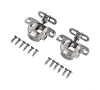 Lot de 2 charnières plates de 35 mm de diamètre, convient pour portes de 15 à 25 mm d'épaisseur