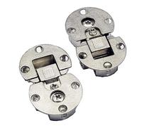 Lot de 2 charnières pliables réglables et cachées à 90 degrés pour meubles - Charnière de table spéciale autoportante - Charnière semi-circulaire en bois pliable pour table ronde