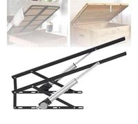 Lot De 2 Charnières Pneumatiques En Acier For Lit De Rangement, Robustes, 80/110/150 Cm, For Cadre De Lit Relevable, For Un Gain De Place Et Un Bricolage(Schwarz,1.5m)