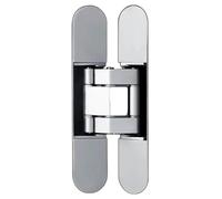 Lot de 2 charnières porte invisibles et pliables, réglables en trois dimensions, croix, robustes universelles Pour Porte(Silver)