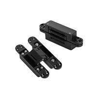 Lot de 2 charnières porte invisibles réglables, installation sans joint, quincaillerie for meubles et maison, fixation pliable par clip pour Portes Etérieures