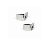 Lot de 2 charnières pour portes en verre intérieures central finition chromée - 1015911