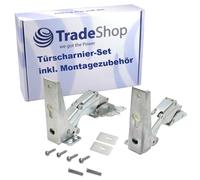 Lot de 2 charnières supérieures inférieures Trade-Shop compatibles avec Indesit IN TS 1612, IZ A1.UK, compatibles avec Husqvarna QR330I QR331I QR335I QR336I QT220I QT226I