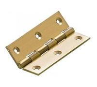 Lot de 2 charnières universelles laiton pour meuble, L.70 x l.40 mm