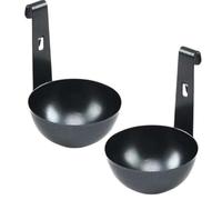 Lot de 2 chasse-œufs créatifs en acier inoxydable - Tasses suspendues pour une cuisson rapide et facile dans les maisons - Sauvage en acier inoxydable