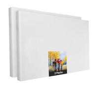 Lot de 2 châssis en polyester blanc de 40 x 60 cm, à peindre, prêt à l'emploi, convient pour les peintures acryliques ou textiles, fournitures de projet de bricolage pour peintres et artistes
