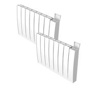 Lot de 2 chauffages électriques céramique inertie sèche 2000W - blanc - Voltman