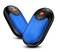 Lot de 2 chauffe-mains électriques rechargeables 24 heures | 6000 mAh avec 3 modes de chauffage, poche portable réutilisable par USB pour homme et femme, camping, chasse, golf (bleu)