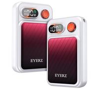 Lot de 2 chauffe-mains électriques rechargeables, écran LED et 4 niveaux de chaleur, chauffage de poche magnétique pour équipement de chasse, travail en plein air, Raynauds, arthrite, golf, camping