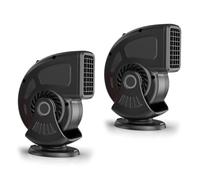 Lot de 2 chaufferettes compactes pour voiture avec plusieurs aérations directionnelles permettant un chauffage et un dégivrage personnalisés pour la conduite en hiver