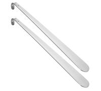 lot de 2 chausse-pieds en acier inoxydable | Chausse-pied de 52cm | Aide à chausser en métal | Modèle solide | Chausse-pied en métal avec trous pour le suspendre