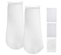 Lot de 2 chaussettes filtrantes pour aquarium - 200 microns - Anneau de 10,2 cm par 35,6 cm de long - Sacs filtrants en feutre pour aquariums, étangs, bassins de récif, 2 lots avec 3 sacs filtrants en