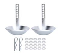 Lot de 2 Chaussures de Chasse-Neige en Métal Réglables en Hauteur avec Poteau de 8,9 Cm pour ATV UTV RZR Ranger ACE Sportsman