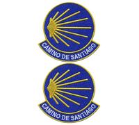 Lot de 2 - Chemin de Saint-Jacques - Camino de Santiago - Dos thermocollant - Écusson brodé