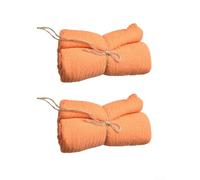 Lot de 2 chemins de table en étamine douce pour mariage, réutilisables et lavables en machine, parfaits pour décoration de table rustique