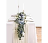 Lot de 2 chemins de Table en Mousseline de Soie - 68,6 x 304,8 cm - Décoration Romantique pour fête de Mariage - Ivoire