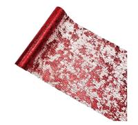 Lot de 2 chemins Table à Paillettes Larges en Maille métallique dorée for décoration Noël, Mariage, Anniversaire pour Decoration(Color 2,28cmx500cm)