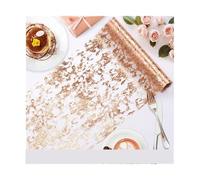 Lot de 2 chemins Table Scintillants en Feuille métallique à Paillettes, Maille Fine, for décoration fête, d'anniversaire, Mariage ou Noël pour Decoration(Rose Gold,28cmx1000cm)