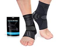 Lot de 2 chevillères professionnelles respirantes pour fasciite plantaire, chaussettes de compression antidérapantes pour douleurs articulaires, lésions ligamentaires, tendinite d'Achille, sport