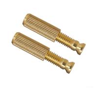 Lot de 2 chevilles d'ancrage pour chevalet de guitare électrique pour boîtier de 8 mm, trou de vis de 6 mm, pièces de rechange en métal noir, argent, doré (doré)