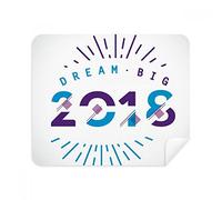 Lot de 2 Chiffons de Nettoyage pour écran de téléphone 2018 - Motif Big Happy New Year