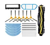 Lot de 2 chiffons de rechange compatibles avec les aspirateurs robotiques Create Netbot S15, brosse principale, brosse latérale, filtre Hepa, serpillère