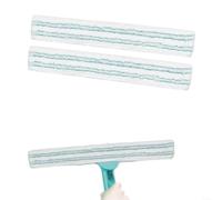 Lot de 2 chiffons de rechange en microfibre pour fenêtre humide et sèche | Nettoyant pour microfibre de qualité supérieure, 42 x 6,5 cm, haute absorption, sans traces pour fenêtres