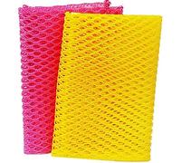 Lot de 2 chiffons innovants pour lave-vaisselle, 100 % sans odeur, à séchage rapide, fini les éponges avec odeur, parfaits pour la vaisselle, 27,9 x 27,9 cm, rose/jaune