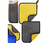 lot de 2 chiffons microfibres pour voiture 30x40cm - Absorbe fortement, ne peluche pas & réutilisable