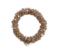 Lot de 2 chouchous à cheveux pour femme - Élastiques - Pour queue de cheval - Pour un port quotidien - Champagne